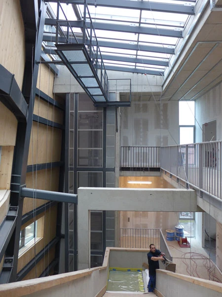 Verglaste Halle